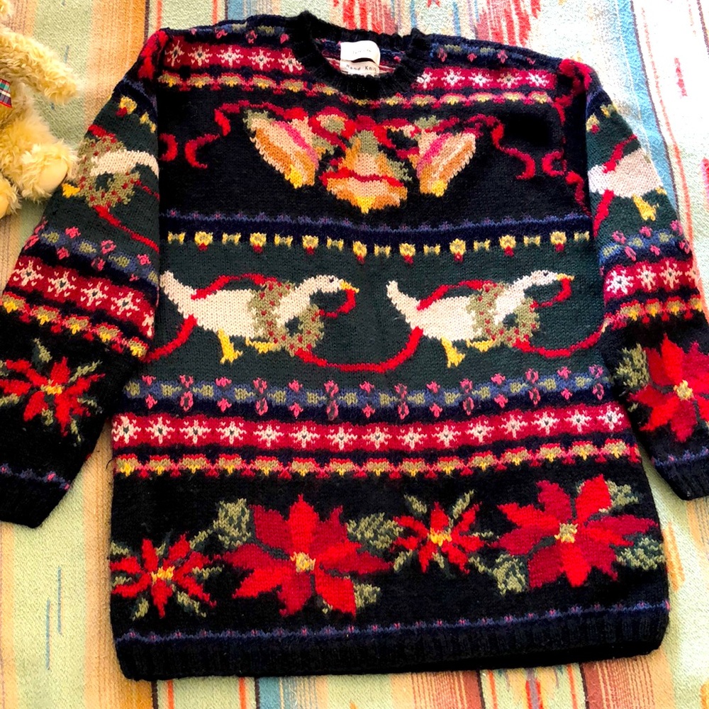 Talbot’s Hand Knit Holiday Sweater